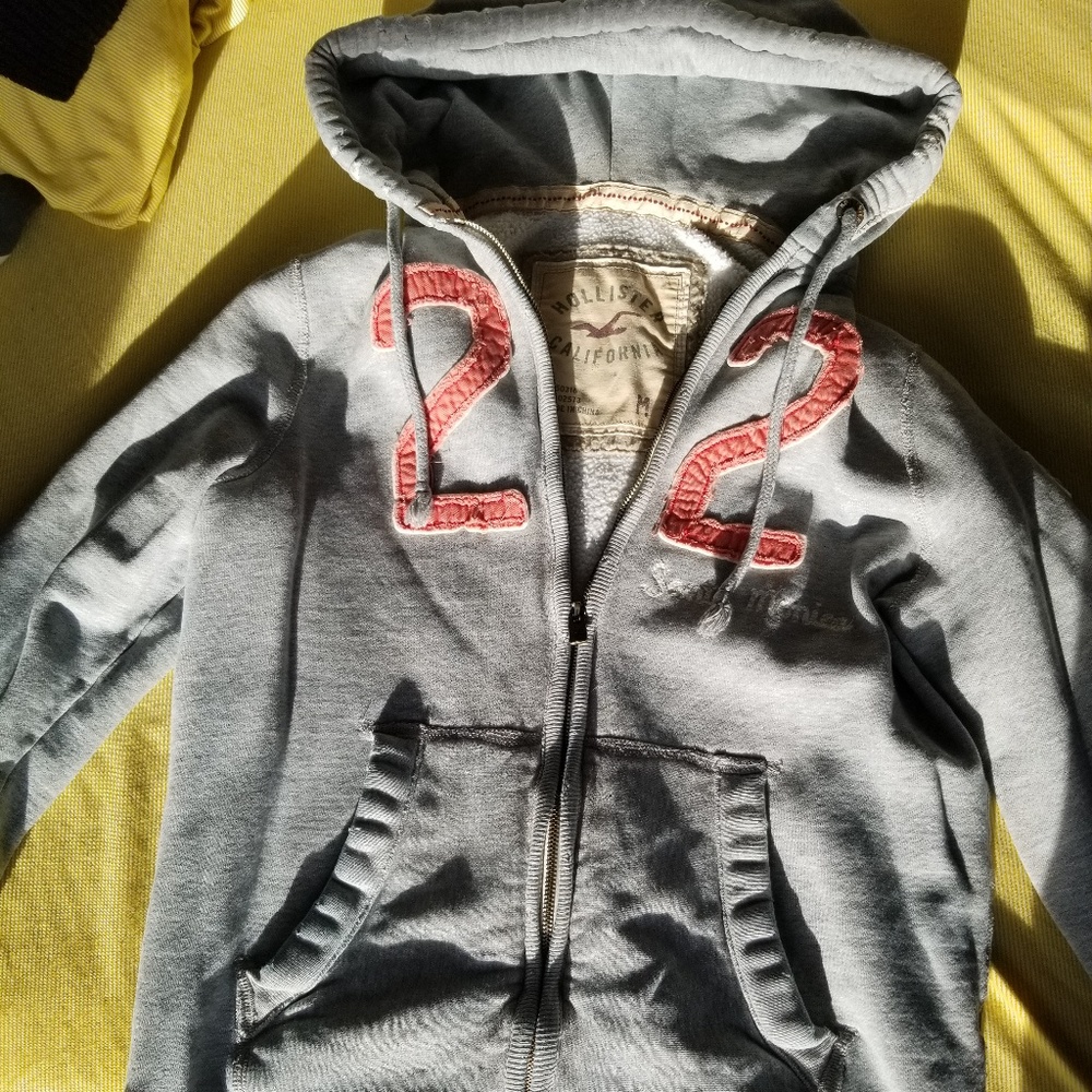Hollister Zip-Up Hoodie, Mens Medium